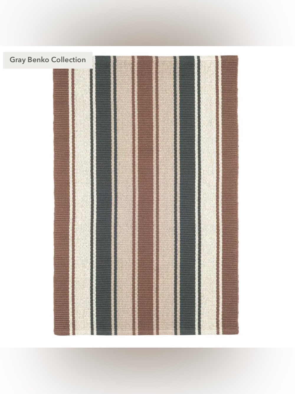 NWT Annie Selke Elliot Handwoven Cotton Rug 2 x 3
